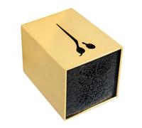 MOBUTOFU Porte-outils et Tondeuses, pour Salon Peignes ou Usage Domestique de Coiffure en Plastique Doré, Boîte de Rangement Élégante à Grosse Capacité pour Ciseaux