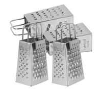 MOBUTOFU Râpe à Fromage Multifonction Maison 4 Pièces en Acier Inoxydable Manuelle Résistante à L'usure, Facile à Transporter, pour Barbecue