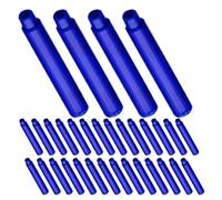 MOBUTOFU Recharge D'encre Bleue pour Stylo-plume 3,4mm Compatible Large, 100 Pièces en Plastique, Cartouches Effaçables pour École et Calligraphie