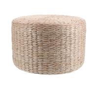 MOBUTOFU Repose-Pieds Rond en Paille tressée Fait Main pour Yoga Enfants intérieur Style Vintage Japonais