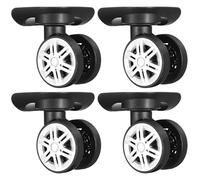 MOBUTOFU roulettes Universelles de Remplacement pour Valise, 4 Roues Pivotantes 360° à Double Rangée en TPE et PP, Kit Complet Vis et Tournevis, Conçues pour Usage Intensif en Déplacement