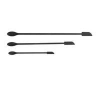 MOBUTOFU Spatules Flexibles en Silicone Lot de 3, Racloirs Doubles pour Confiture et Dessert, Ustensiles Noirs pour Pâtisserie et Usage Familial à