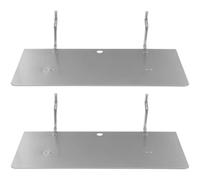 MOBUTOFU Supports D'étagères de Garage en Fer Argenté, Capacité de Charge Lourde, 2pcs, Accessoires pour Panneaux Perforés Adaptés à L'atelier ou Établi