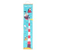 MOBUTOFU Tableau de Croissance Mural en Bois et Toile D'huile Style Nordique et la Taille Motif Phare, Facile à Accrocher pour Décorer pour Garçon et Filles