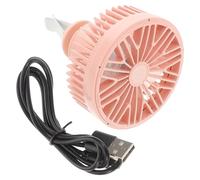 MOBUTOFU Ventilateur de Voiture Portable USB 5v Rose en ABS pour Conduite | Micro Usb, Puissance Max 5w et 1a, Refroidissement Personnel, pour Camping-cars et Bouches Arrière