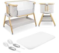 Moby-System Lit Bébé Cododo Dreemy 3 in 1 9 kg max Lit Parapluie 7 Niveaux Réglable En Hauteur 4 Roulettes Côté Latéral