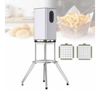 MObyat Coupe-Frites Automatique, Machine À Frites Électrique avec 2 Types De Lames (1/2 Et 3/8 Pouce), Capacité De Production De 150 Kg/h, Base Trépied, pour Pommes De Terre, Carottes Et Concombres.