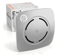 MOCINE Extracteur d'Air 100 mm Salle de Bain, Hygro/Minuterie, Argent | PC+ABS, silencieux, double roulement à billes, pour salle de bain, WC et cuisine, durée de vie de plus de 30000 heures