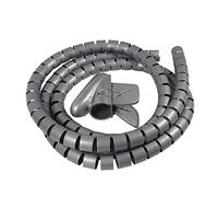 MOCNT 10mm Gaine Spirale Gaine Câble Flexible Fil Rangement Câble Spirale | Cache Cable Gestion de Câble Range Organisateur de Câble Manchon Protecteur Tube Gris Longueur 5Meters