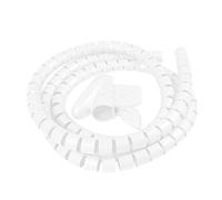 MOCNT 8mm Gaine Spirale Gaine Câble Flexible Fil Rangement Câble Spirale Cache Cable Gestion de Câble Range Organisateur de Câble Manchon Protecteur Tube Blanc Longueur 3Meters
