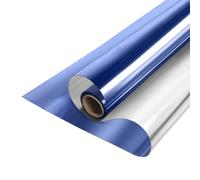 MOCNT Film Fenetre sans Tain Film Miroir pour Fenêtre Anti Regard Film Autocollant de Protection Solaire Film Teinte de Vitre Adhésif Privée Film Bleu Foncé 50cmX300cm