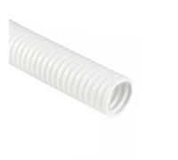 MOCNT Gaine Câbles Électriques Voiture Gaine Ondulée Flexible Protection Cache Fermé Tuyau Fil Gaine Isolante Conduit Tube Rangement Câble Blanc Extérieur 25mm Long 10 Mètres