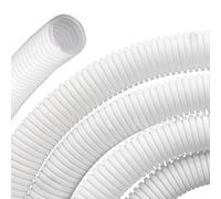 MOCNT Gaine Câbles Électriques Voiture Gaine Ondulée Flexible Protection Cache Fermé Tuyau Fil Gaine Isolante Conduit Tube Rangement Câble Blanc Extérieur 15mm Long 10 Mètres