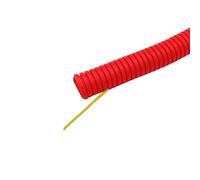 MOCNT Gaine Câbles Électriques Voiture Gaine Ondulée Flexible Protection Cache PP Tuyau Fil Fendu Gaine Isolante Conduit Tube Rangement Câble Rouge Extérieur 13mm Long 10 Mètres
