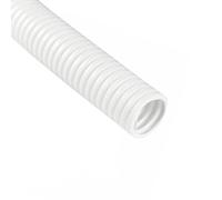MOCNT Gaine Câbles Électriques Voiture Gaine Ondulée Flexible Protection | Cache PP Tuyau Fil Fendu Gaine Isolante Conduit Tube Rangement Câble Blanc Extérieur 10mm Long 10 Mètres
