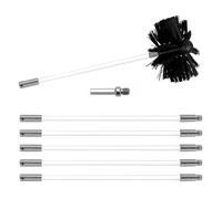 MOCNT Kit de Broussailles de Nettoyage de Cheminée Ensemble Brosse Cheminée | Réglable Brosse Nettoyage Ramonage Outil avec 6 Tiges Flexibles 1 Tête de Brosse 150mm