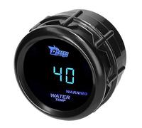 MOCNT Voiture Jauge de Température d'eau 2" 52mm Température l'eau Manometre Celsius Température Indicateur Jauge Bleu Lumière Numérique Compteur Temp Eau Instruments avec Capteur