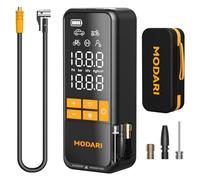 MODARI Gonflage de pneus - Compresseur d'air portable - 4 x plus rapide - Pompe à air portable 160 PSI pour voiture - Gonfleur de pneus sans fil avec jauge - Gonfleur de pneu portable pour voiture
