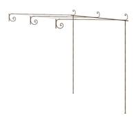 &Mode Arche à roses - Pergola de jardin Marron antique 3x3x2,5 m Fer Sale325642