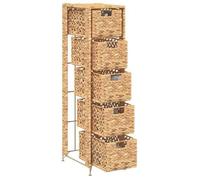 &Mode Armoire de chambre - Unité de rangement - avec 5 paniers 25,5x37x100 cm Jacinthe d'eau Sale114252