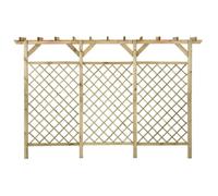 &Mode Clôture à treillis de jardin avec pergola 300x50x200 cm Pin Sale779240