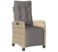 &Mode Fauteuils relax scandinave - Chaise inclinable de jardin et repose-pied mélange beige rotin Sale850529