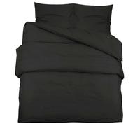 &Mode Parure de lit - Ensemble de housse de couette - Noir 140x200 cm Microfibre légère Sale637248
