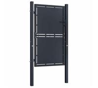 Mode Portail de Jardin en Acier Anthracite 100 x 175 cm avec largeur réglable 67314
