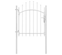 Mode Portail de Jardin Woerden Acier Blanc 1 x 1,75 m avec poteaux inclus 50996