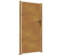 Mode Porte de Jardin Noir 100 x 175 cm en acier avec poteaux inclus 44559