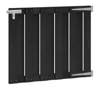 Mode Porte de Jardin Noir 100 x 80 cm en composite bois-plastique avec résistance aux intempéries 91354