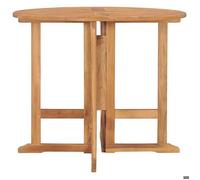 &Mode Table à dîner pliable de jardin - Table d'appoint d'extérieur - Ø90x75 cm Bois de teck solide Sale699206