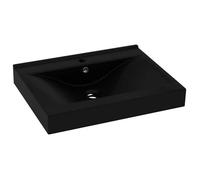 &Mode Vasque à Poser Salle de Bain - Lavabo avec trou de robinet Noir mat 60x46 cm Céramique Sale558076