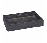 &Mode Vasque à Poser Salle de Bain - Lavabo mural noir 38x24x6,5 cm marbre Sale967703