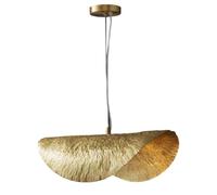 MODEBHD Lampe suspendue nordique en laiton avec feuille de lotus, lustre en cuivre, lampe suspendue créative et rustique pour salon, chambre à coucher, restaurant, café, salon de thé, bar, salle à man