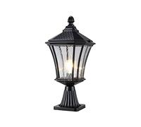 MODEBHD Le pilier imperméable extérieur rétro en aluminium allume la lumière de colonne de mur d'E27 antirouille lampe de poteau en métal moulé sous pression extérieure de villa lanterne de pelouse éc