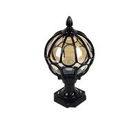 MODEBHD Luminaires imperméables de lampe de colonne de lampadaire extérieur, luminaire de pilier de lanterne de poteau extérieur, lampadaire extérieur, avec abat-jour en verre transparent, finition no