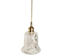 MODEBHD Rayures Verre Goutte D'éclairage Montage Mini Décor Lampe Suspendue Raccords En Laiton Lustre Chevet Luminaire Salle À Manger Lampe Suspendue Entrée Salle D'étude Lampes À Suspension Projecteu