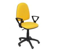 Modèle 04CPBALI100BGOLFRP Chaise de bureau ergonomique avec mécanisme de contact permanent, réglable en hauteur et roues de parquet Jaune