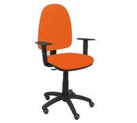 Modèle 04CPBALI308B10RP Chaise de bureau ergonomique avec mécanisme de contact permanent, réglable en hauteur et roues de parquet Orange