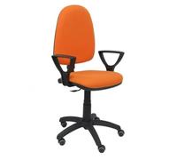 Modèle 04CPBALI308BGOLFRP Chaise de bureau ergonomique avec mécanisme de contact permanent, réglable en hauteur et roues de parquet Orange