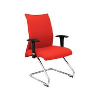 Modèle 208CPBALI350 confidente patín Fauteuil ergonomique pour les visiteurs avec cadre chrome Assise et dossier rembourrés en