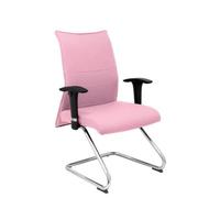 Modèle 208CPBALI710 confidente patín Fauteuil ergonomique pour les visiteurs avec cadre chrome Assise et dossier rembourrés en