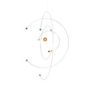Modèle Atom Mobile Suspendu en Métal, Décor Moderne pour Salon | Phare Solaire, Maquette de Planète pour Adultes, Chambre D’Astronomie, Usage en Étude