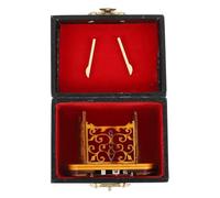 Modèle de Dulcimer Miniature Décoratif en Bois, Aspect Réaliste | Pièce D’ornement Créative, Finition Soignée, Peu Fragile, pour Salon, Bureau, Vitrine