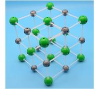 Modèle De Structure Cristalline Ionique Chlorure Sodium, Moléculaire Cellule D'unité Cubique Centrée Sur La Face, Outil Démonstration Pédagogique Disposition