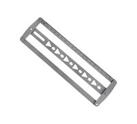 Modèle en cuir avec trois, triangle, B | Centrage en acier pour sangles en cuir de 18 à 48 mm de large avec centrage précis de la ceinture et trous centraux parfaits