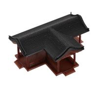 Modèle Miniature de Bâtiment Chinois Marron en Plastique | Texture Réaliste, Style Classique Zen, Intégration Facile, pour Salon, Étagère, Gravier D'aquarium