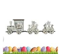 Modèle Miniature - Décoration en bois pour le printemps, avec lapins pour la décoration de table de Pâques, pour Noël, tableau de bord, voiture, intérieur, maison, fête, bar, salon et bureau