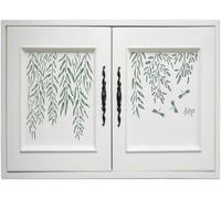 Modèles de feuilles de saule, 2 pièces, 35,5 x 53 cm, plastique, à suspendre